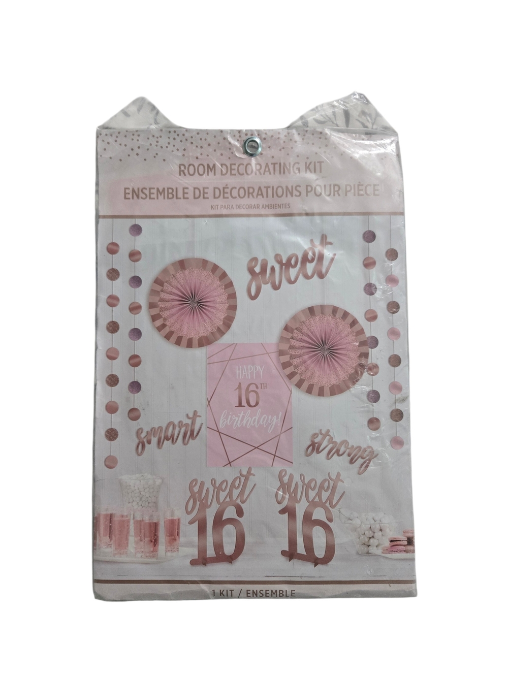 Room Decorating Kit - Sweet 16 Pink Party Decorations - NWT